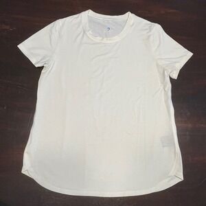 Kuhl Womens Cream Short Sleeve Crew‎ Neck T Shirt Top Size M Baselayer Gorpcore